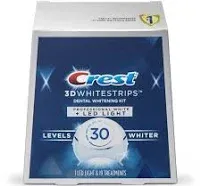 CREST Whitestrips 3d Dental Whitening Kit Professional + Led Light (30 ct)