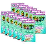 Crayola Colors of Kindness Crayons, 24 per Pack, 12 Packs