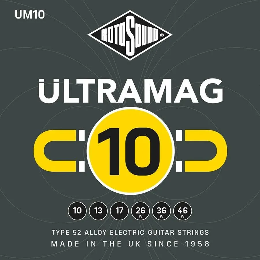 RotoSound UM10 UltraMag Type 52 Alloy Electric Guitar Strings .010 -.046