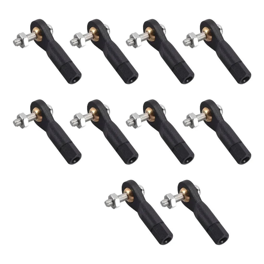 Uxcell 10Pcs M3 3.0xL29mm Lever Steering Linkage Tie Rod End Ball Head End with Screws and Nut for RC