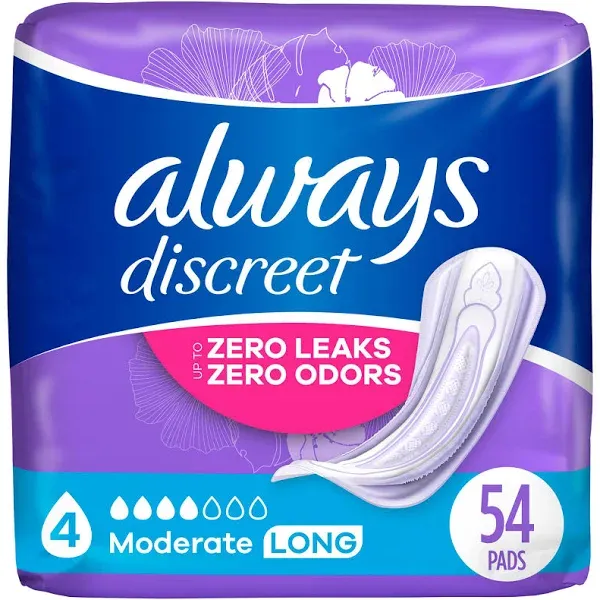 Always Discreet Ultimate Extra Protect Ultimate Absorbency Postpartum Incontinence Pad - 26 Count