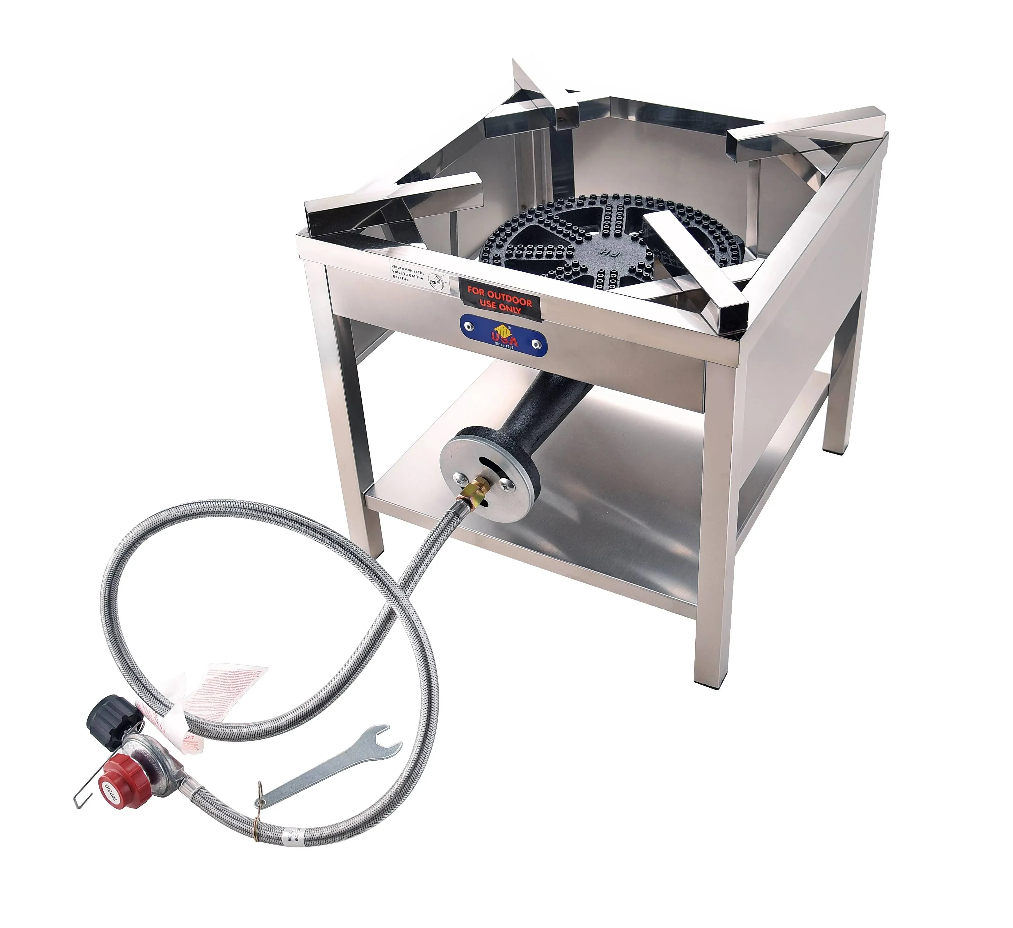 ARC Stainless Steel Single Burner Propane Stove, 200,000BTU High-Pressure Out...