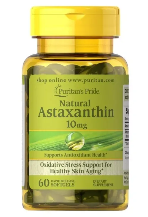 Puritan&#039;s Pride Natural Astaxanthin 10 mg-60 Softgels