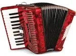 Hohner Hohnica 1304 48 Bass Piano Accordion - Pearl Red