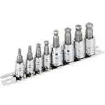 Powerbuilt 642402 SAE Wobble Ball Hex Bit Set, 8-Piece