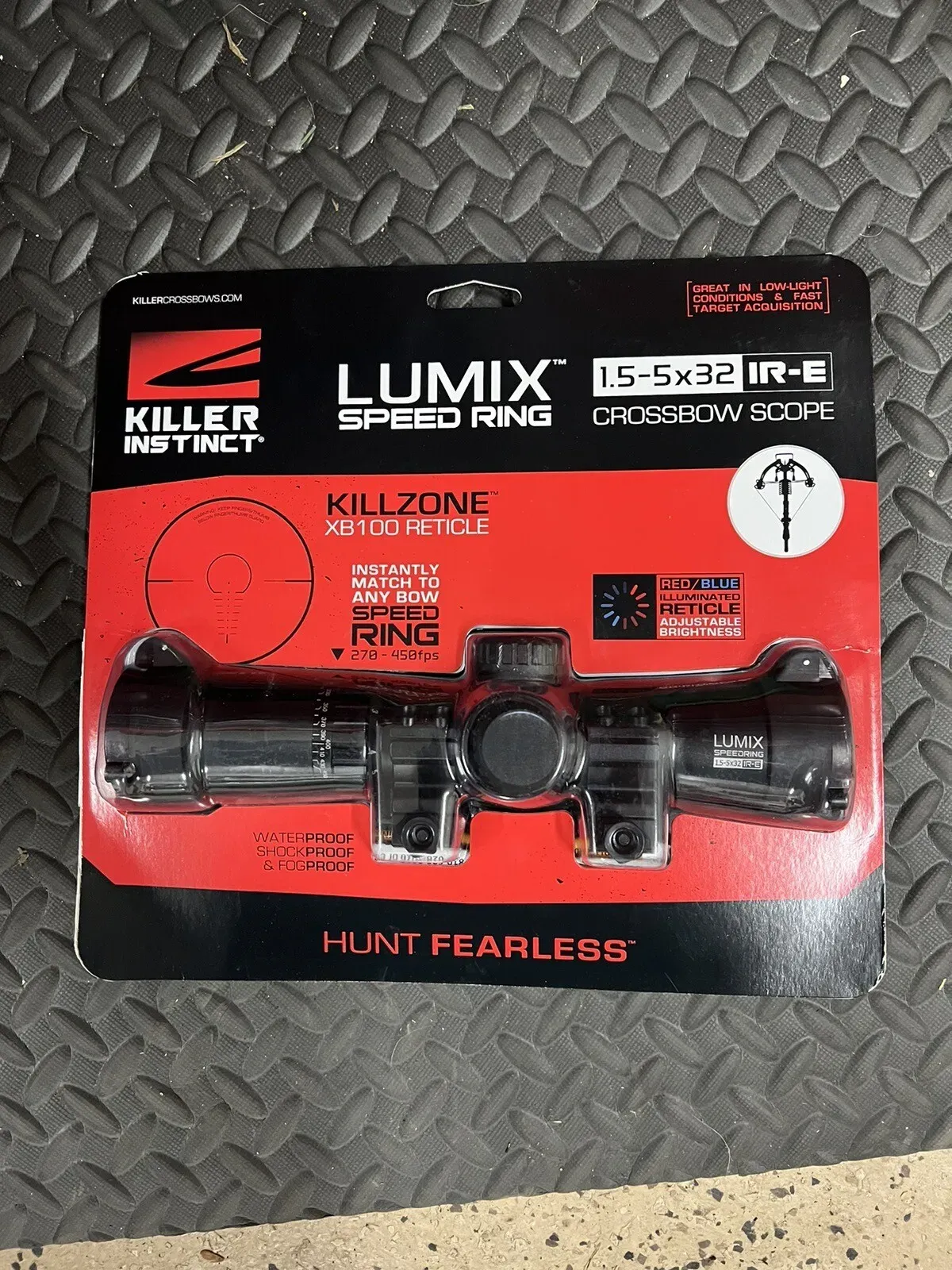 Killer Instinct Lumix Speed Ring 1.5 5 x 32 IR-E Crossbow Archery Scope