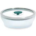 Anyday Microwave Cookware | 2 Piece Large Shallow Dish | Microwave Cooker | Microwave Steamer | Microwave Safe Mixing Bowls |Large Shallow Dish - Kale