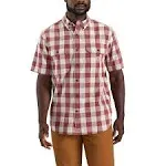 Carhartt Men's Loose Fit Midweight Short-Sleeve Plaid Shirt