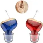 A Pair of CIC Digital Hearing Amplifier Invisible Ear Sound Amplifier ITC Hearin