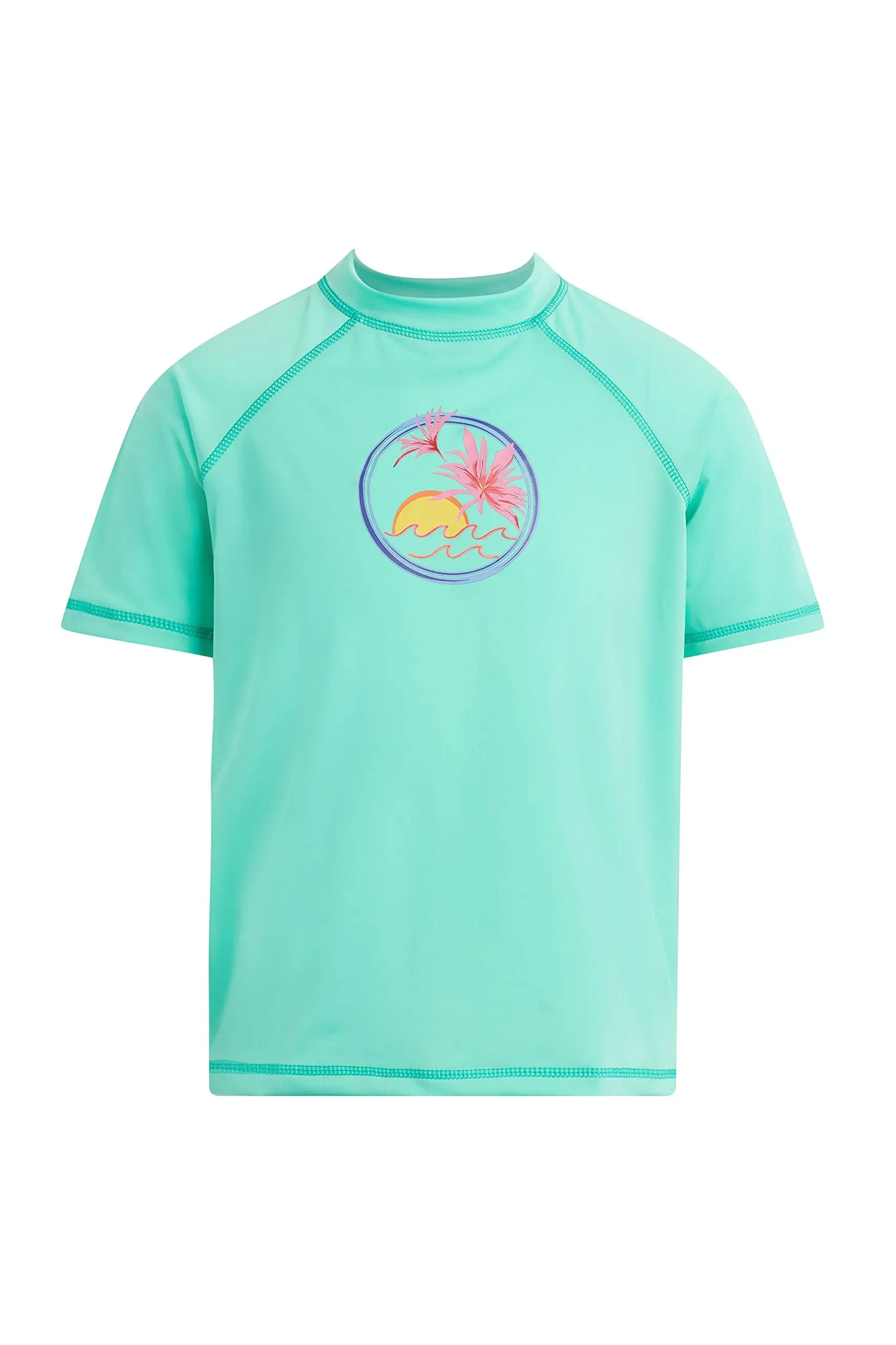 Kanu Surf Girls Karlie UPF 50+ Rashguard Swim Shirt Cool Breeze Ice Green 5T 