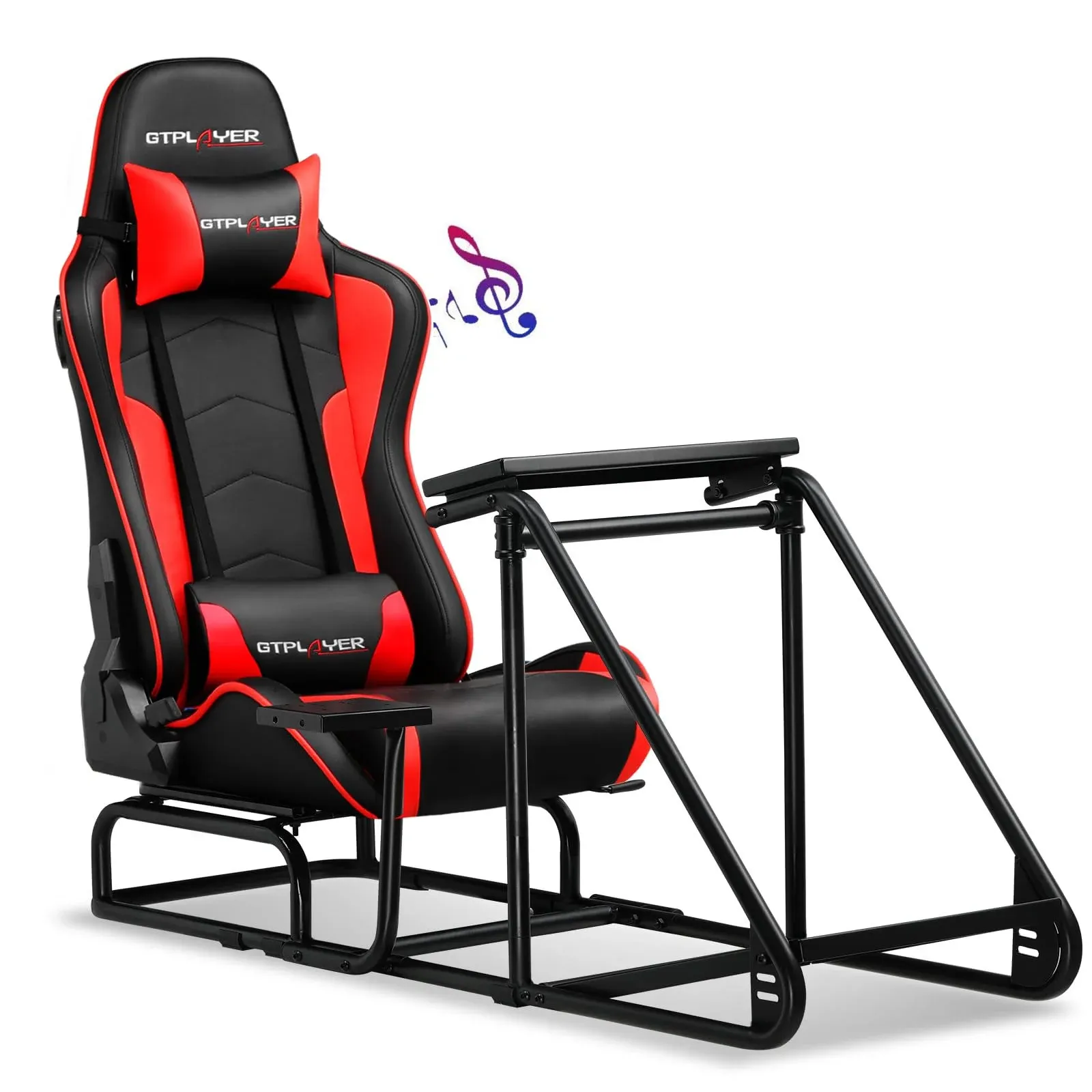 GTPLAYER Racing Simulator Cockpit with Seat and Bluetooth Speakers, Racing Style Reclining Seat and Ultra-Sturdy Alloy Steel Frame (Camou)