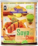 Rani Soya Chaap (Plant Based Protein) 30oz (1.875lbs) 850g ~ Easy Open Lid | All Natural | Vegan | No Colors | NON-GMO | Kosher | Indian Origin | Soy Based Meat Substitute