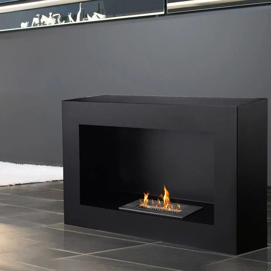 Ethanol Fireplace - Freestanding Black Ventless - IGNIS Spectra