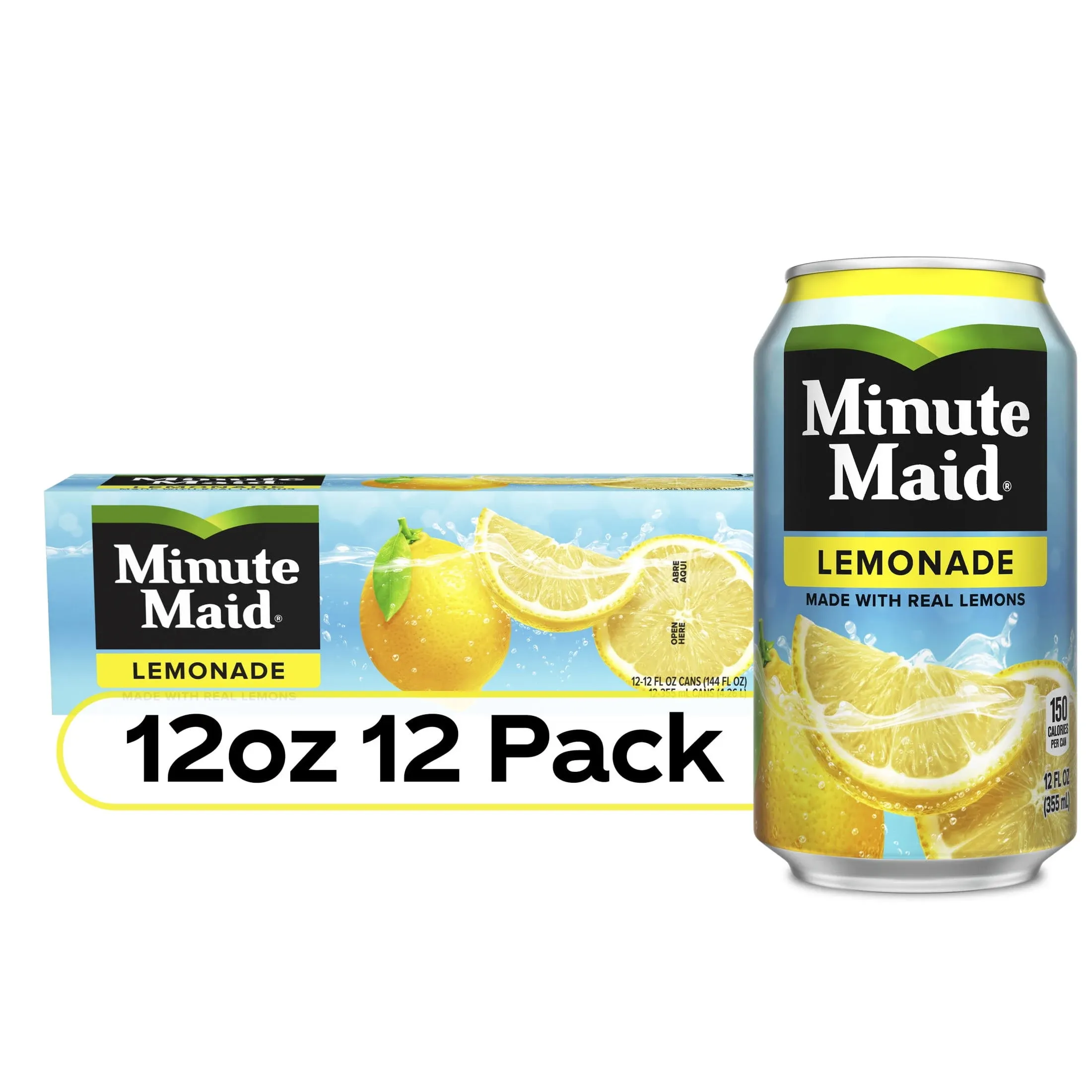 Minute Maid Lemonade, 12 Oz, Pack Of 12