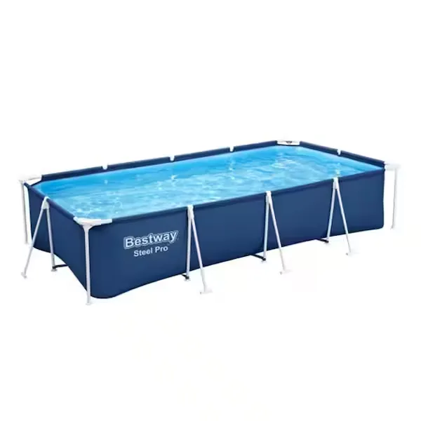 Steel Pro 13 ft. x 32 in. Rectangular Above Ground Swimming Hard Side Pool, Blue