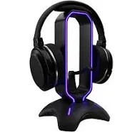 RGB Headset Stand and Gaming Headphone Stand for Desk Display with Mouse Bunge