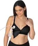 Minimalist Hands-Free Pumping & Nursing Plunge Bra | Black