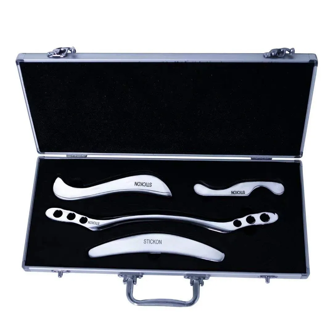 Stainless Steel Gua Sha Massage Tool Set - P Shape IASTM