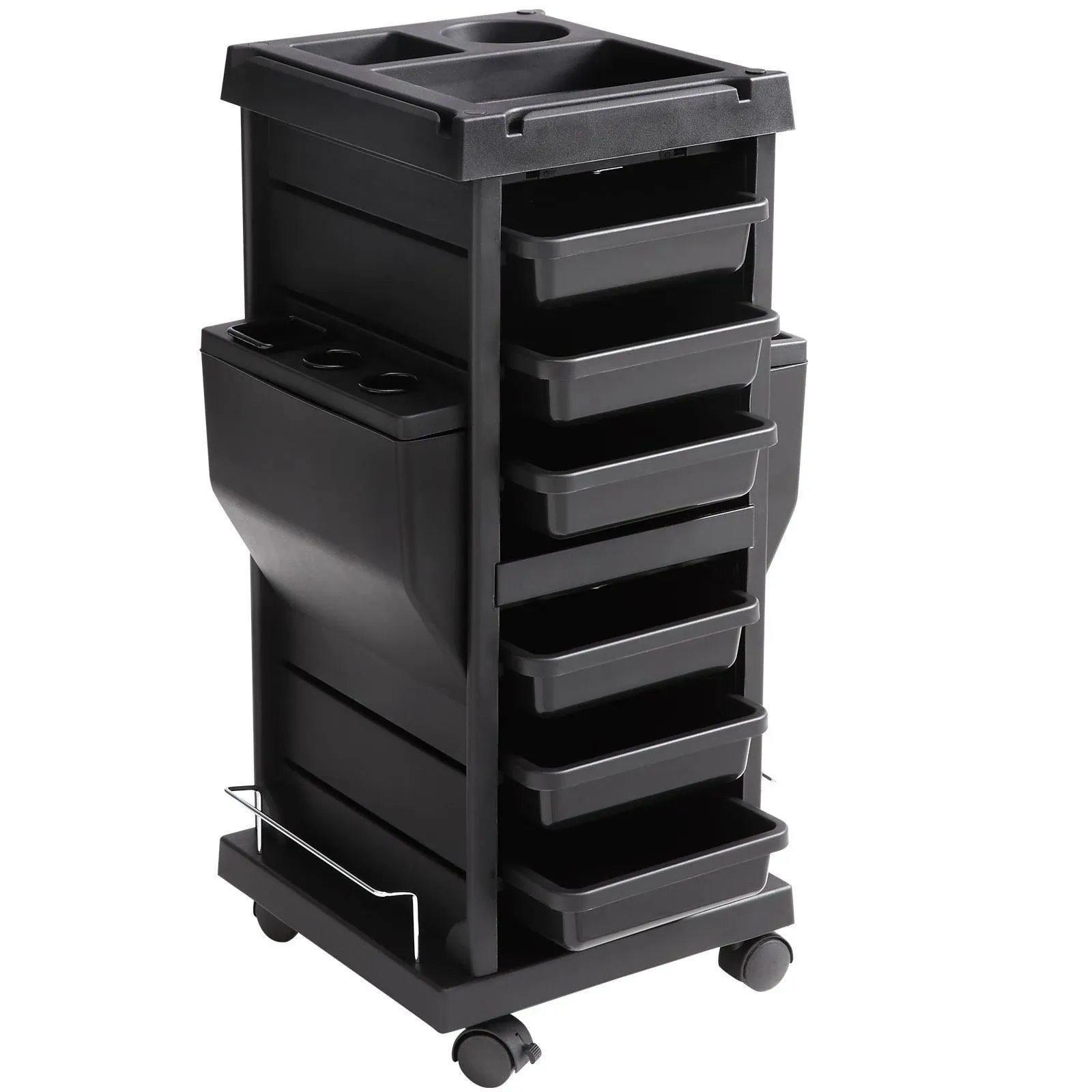 K-Salon Professional Locking Hair Salon Trolley Rolling Cart with 6 Drawe