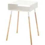 Yamazaki Steel Storage Side Table White