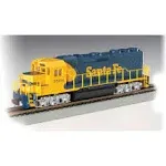 Bachmann HO Santa Fe #3508 GP40 DCC (Blue/Yellow)