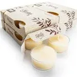 Vanilla Bean Premium Tealight Candles Bulk Pack - 24 Beige Highly Scented Tea Lights - Beautiful Candlelight - Made in The USA - Bakery & Food Collection