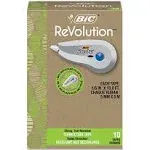 BIC Ecolutions Wite-Out Brand Correction Tape, White, 10/Pack (WOET10-WHI)