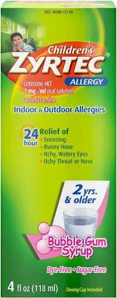 Children's Zyrtec Allergy Syrup