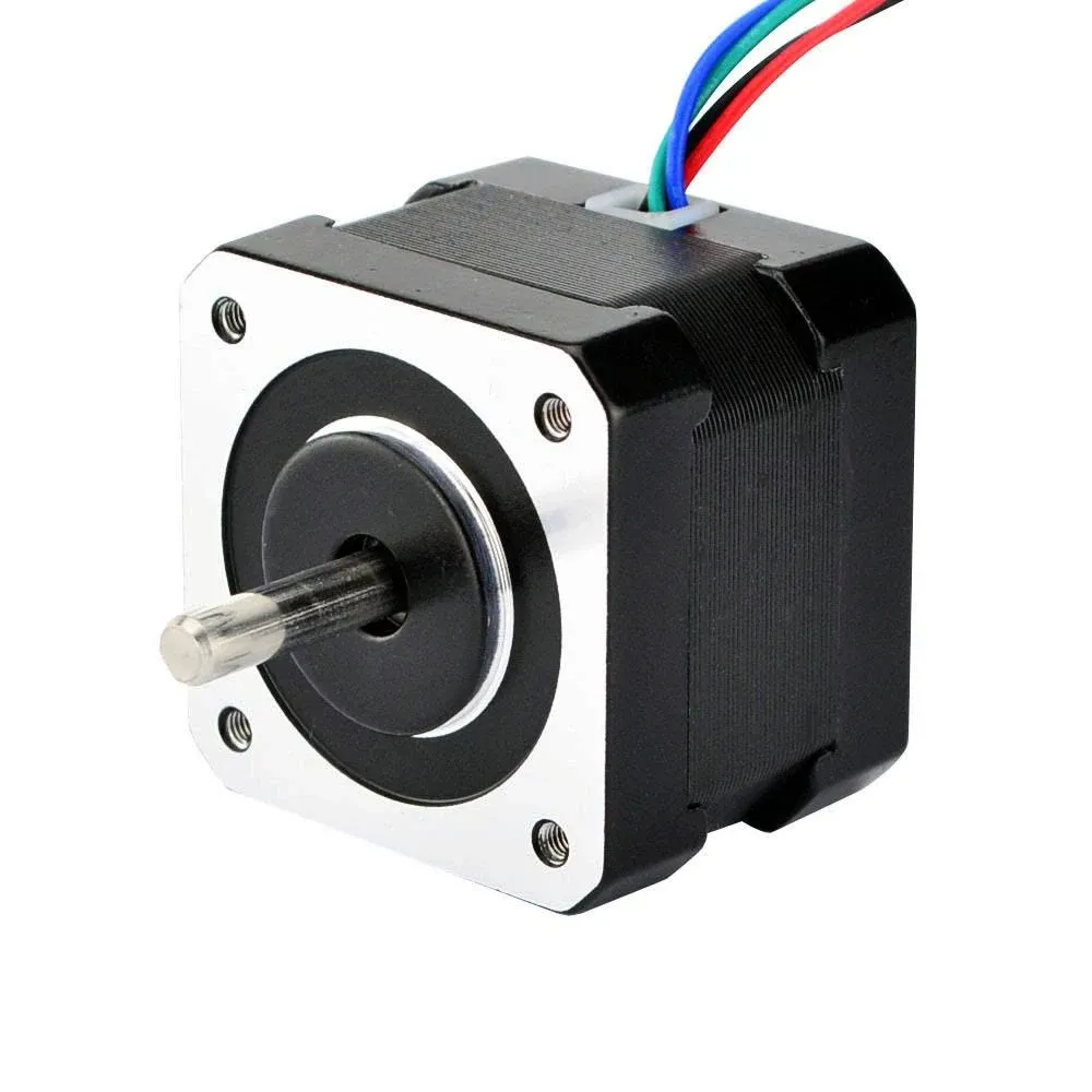 STEPPERONLINE Dual Shaft NEMA 17 Stepper Motor 1.8deg 26ncm/37oz.in 12V 0.4A 42x42x34mm 4-Wire JJ191282