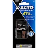 X-Acto X411 No. 11 Nonrefillable Blade Dispenser, 15/Pack