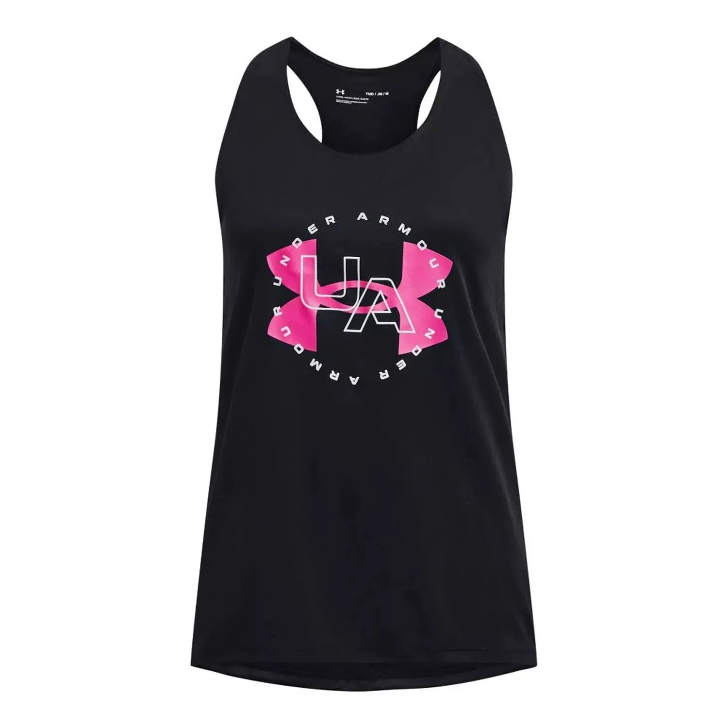 Under armour tech bl tank black pink 1369904 youth