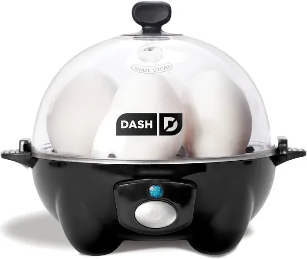 DASH Rapid Egg Cooker: 6 Egg Capacity Electric Egg Cooker for Hard Boiled Eggs, Poached Eggs, Scrambled Eggs, or Omelets with Auto Shut Off Feature - Aqua, 5.5 Inch (DEC005AQ)