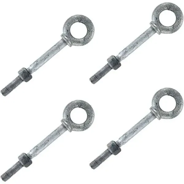 US Cargo Control 1/2&#034; x  6&#034; Galvanized Shoulder Eye Bolt - 4 Pack