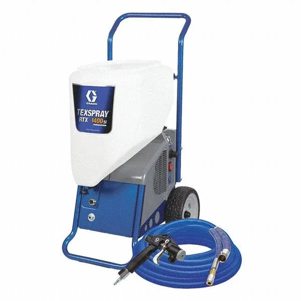 GRACO Texture Sprayer: Cart, Pressure, 3 7/16 ft Overall Ht, AC Motor, 10 gal Cup Capacity, 120 V AC