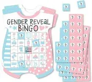 Big Dot of Happiness LLC Baby Gender Reveal Picture Bingo Cards and Markers