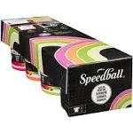 Speedball Glo 'N Dark and Fluorescent Screen Printing Ink, Set of 4, 4 oz