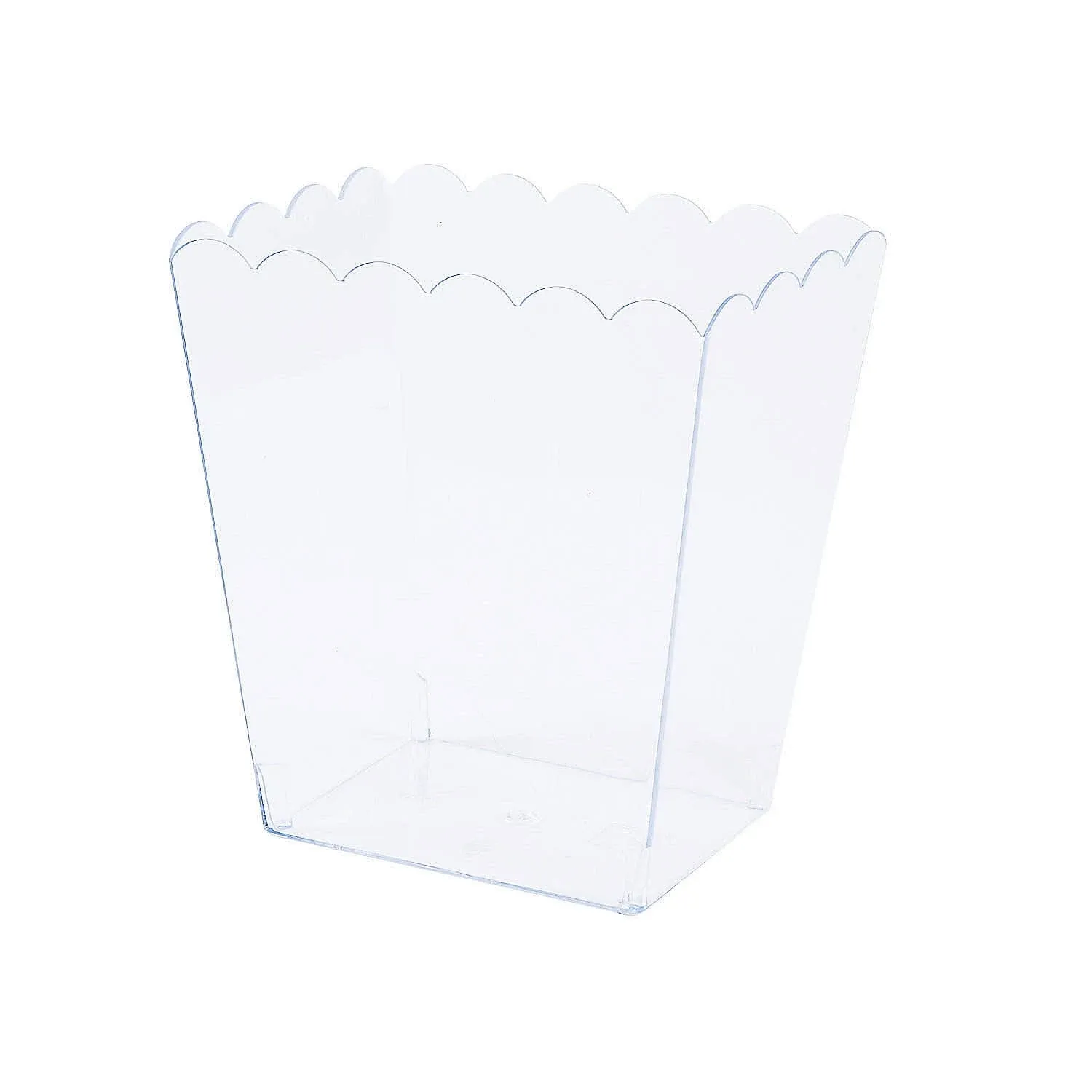 Medium Scalloped Plastic Containers - 3 Pc.