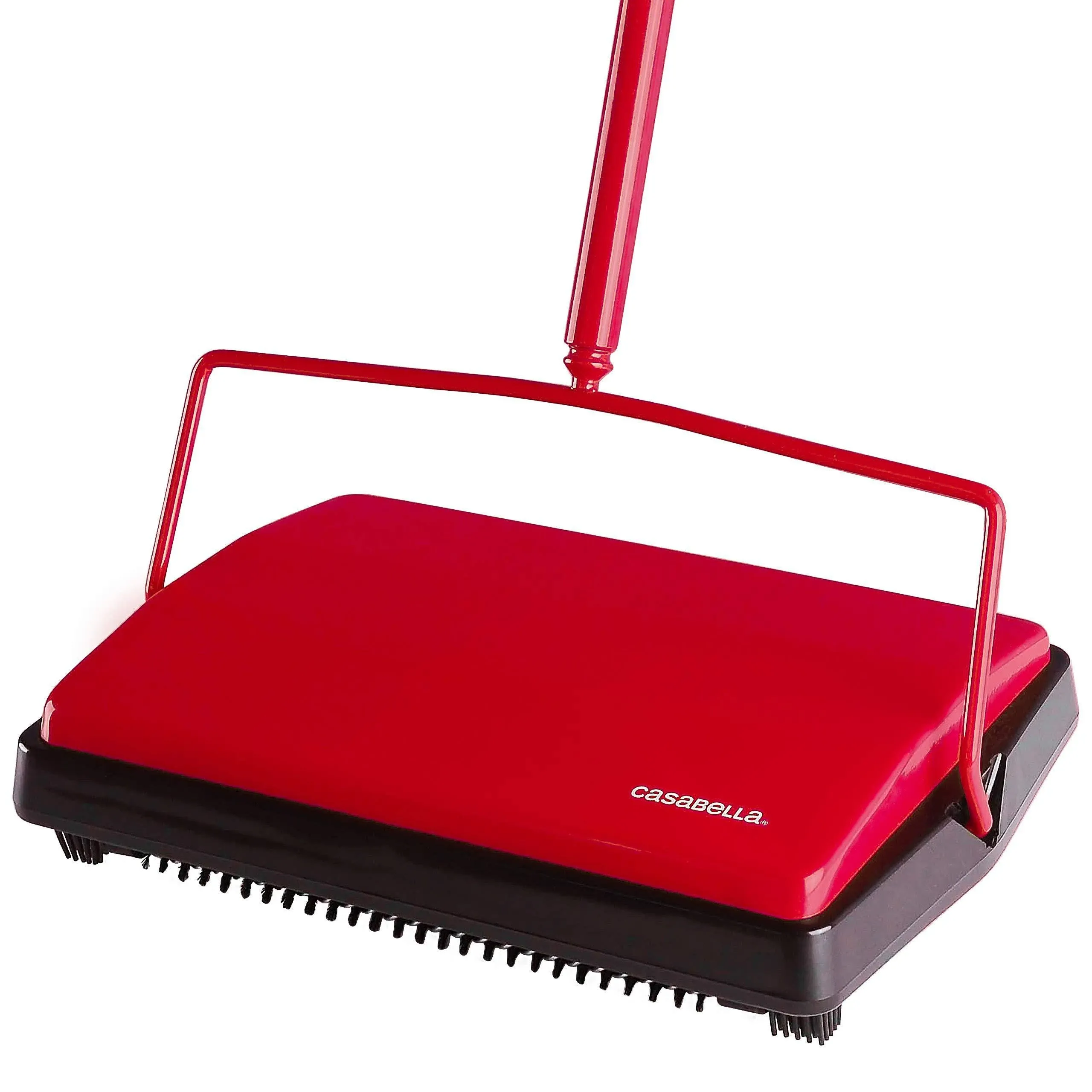 Casabella Carpet Sweeper 11" Electrostatic Floor Cleaner - Red