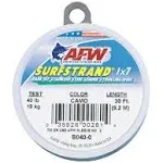 American Fishing Wire Surfstrand Bare 1x7 Stainless Steel Leader Wire