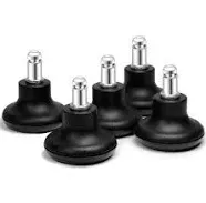 DOZYANT Bell Glides Replacement Office Chair or Stool Swivel Caster Wheels to Fixed Stationary Castors