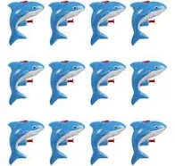 12 Pack Mini Shark Water Guns for Kids Summer Swimming Pool Beach Birthday Party