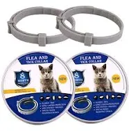 BUDOCI Pet Flea Collar Small Size Flea and Tick Prevention for Cats, 2 Pack Flea and Tick Collar for Cats