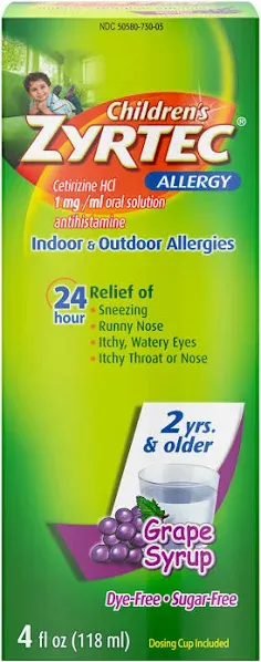 Children's Zyrtec Allergy Syrup