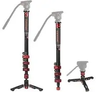 iFootage Cobra 2 C180-II 4-Section Carbon Fiber Monopod with Low-Profile Tripod