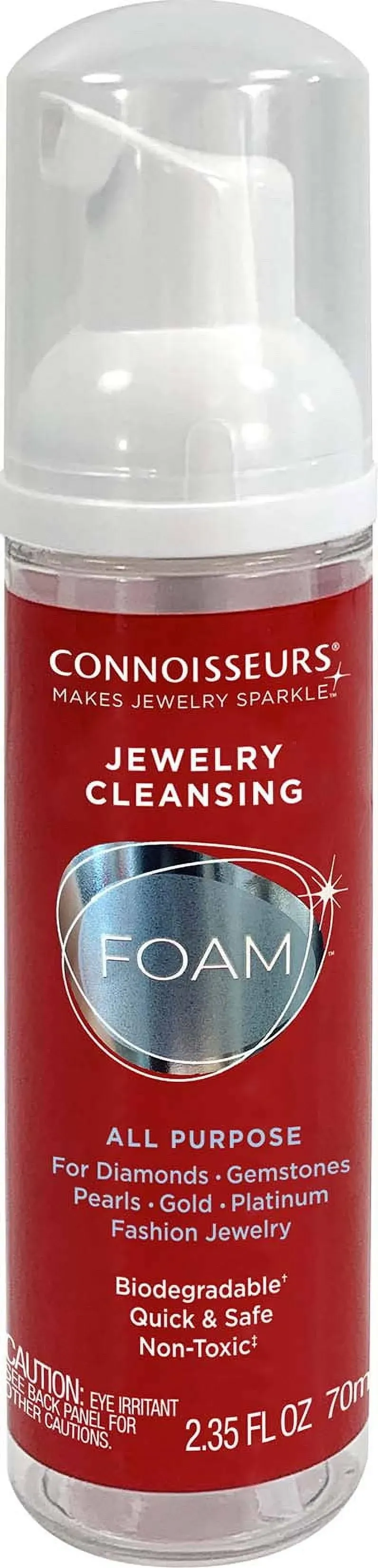 CONNOISSEURS All-Purpose Jewelry Cleansing Foam, Quick and Easy Jewelry Cleaner Solution, 2.35 Ounce, 2.35 Fl Oz (Pack of 1)