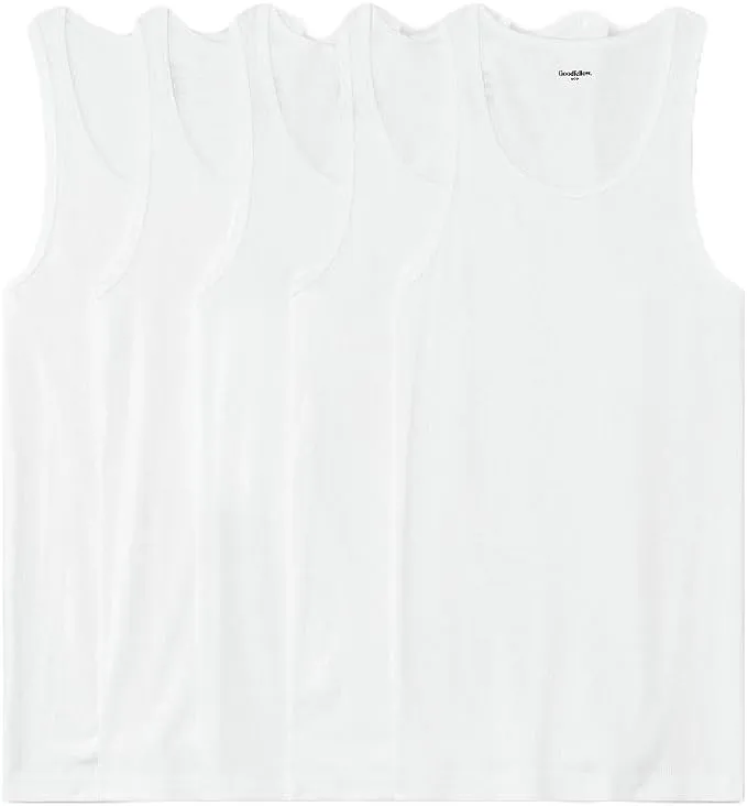 Men's 4+1 Bonus Pack Tank Top - Goodfellow & Co White L