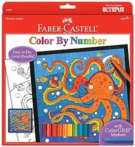 Faber-Castell - Color by Number Octopus, Unicorn 13