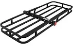 Camco Heavy Duty Hitch Mount Cargo Carrier-Mounts to Any 2"Hitch Receiver For Extra Storage Space|Mount onto Your RV,SUV,Jeep,4X4,Truck, Car |500 lb. Capacity|Measures 51 ½" x 17 ½" x 3 ¼"-(48475)