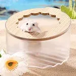 Hamster Sand Bath Box, Small Animal Bathroom & Digging Room, Hamster Litter Box, Easy to Clean, for Dwarf Hamster, Syrian Hamster, Gerbil and Other Small Animal