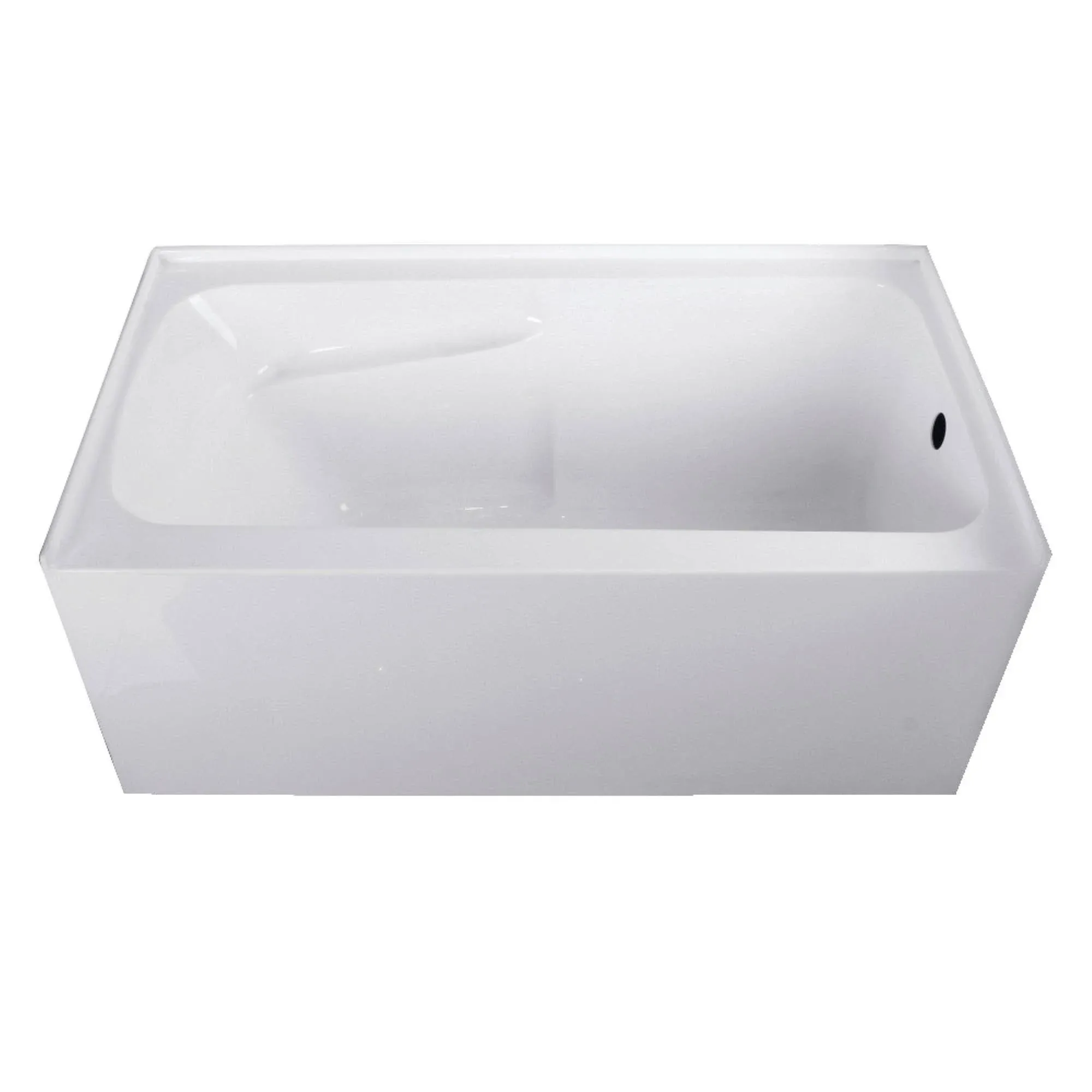 Aqua Eden 54-Inch Acrylic Alcove Tub with Arm Rest and Right Hand Drain Hole